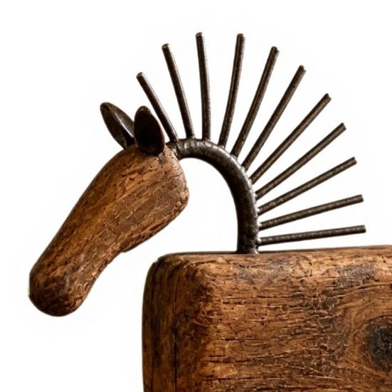 Artistic Horse Sculpture Tray Abstract Figurine, Rustic Statue for Desk Decorative Animal Decoration, Farmhouse Shape Home Office