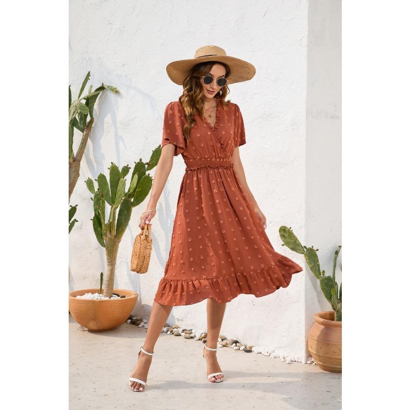 

Женское платье с высокой талией и шнуровкой, платье Hairball, повседневное платье для отдыха и путешествий XXL коричневый