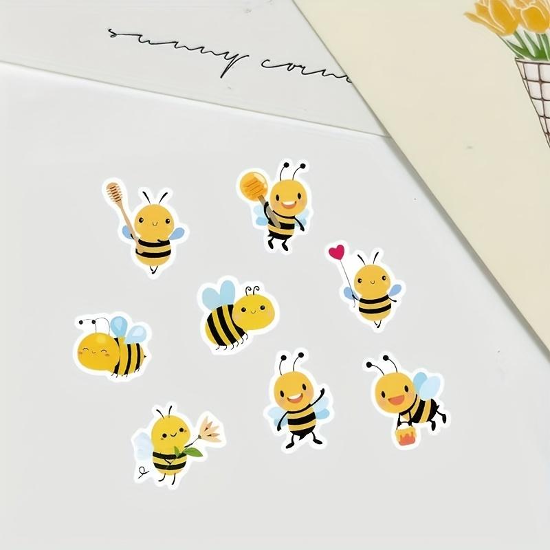 500pcs Cartoon Bee Stickers Suitable for Office Decoration, Labeling, Sealing Envelopes, Party Decorations, And Office Supplies.