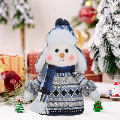 Yousheng Christmas Snowman Doll Plush Toy Stuffed Snowman Figurine Xmas Ornaments for Home Decorations Tabletop Centerpieces Fireplace Party