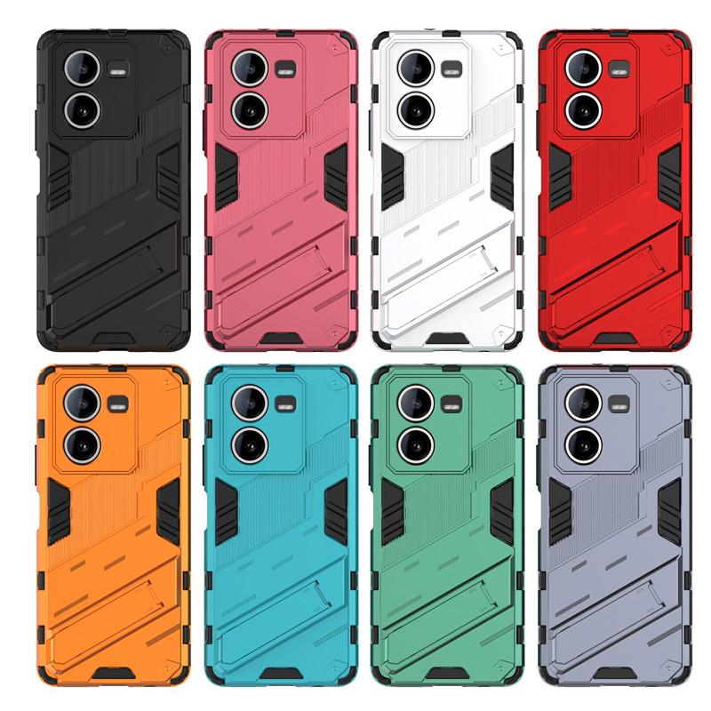 For Vivo IQOO Z8 Case For IQOO Z8 5G Cover 6.64 Inch Punk Armor Shockproof Hard Rubber Bracket Bumper For Vivo IQOO Z8 Fundas