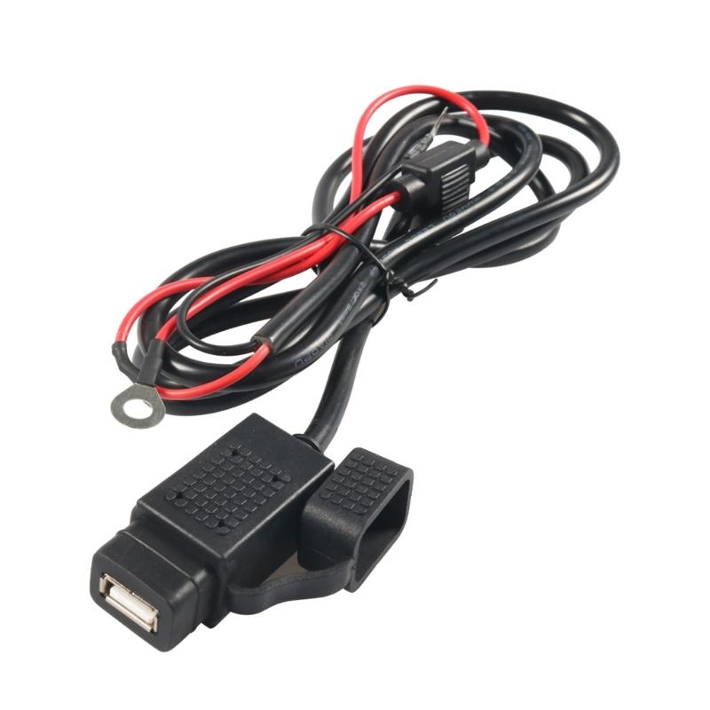 2.1Amp Waterproof Motorcycle USB Charges SAE to USB Adapter Cable Phone Tablet Navigation Charges