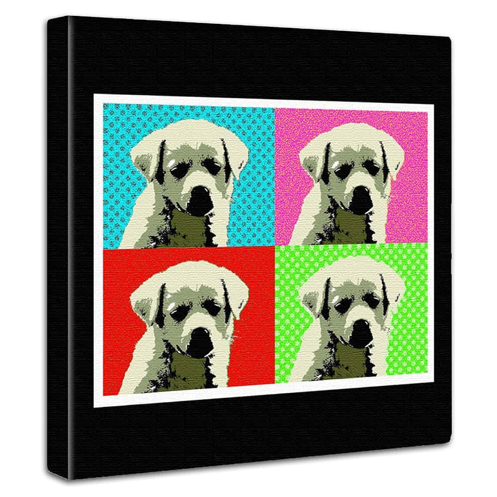 

Dog Animal Art Panel, 15cm x 15cm, Small, Made in Japan, Poster, Stylish Interior Decor, Living Room Decor, Colorful Pop Art Fabric Panel, pop-0019-S