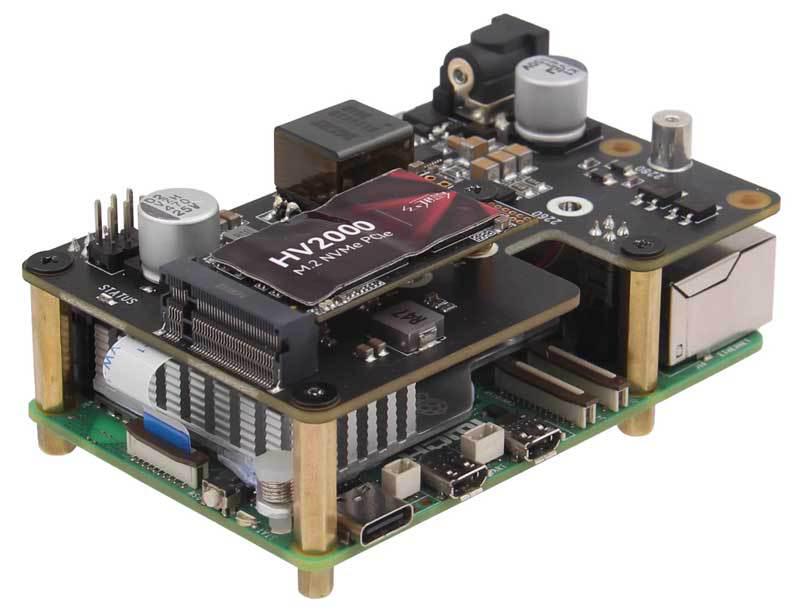 X1012 POE Ethernet Power Supply PCIe To M.2 NVMe SSD Expansion Board for Raspberry Pi 5