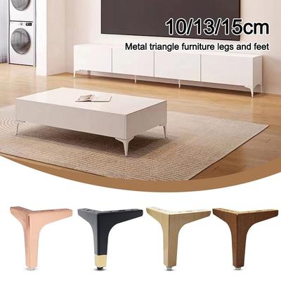 Metal Furniture Legs Triangle Replacement Nightstand Storage Box Leg Anti Scratch Wear-resistant Cupboard Sofa Chair Feet