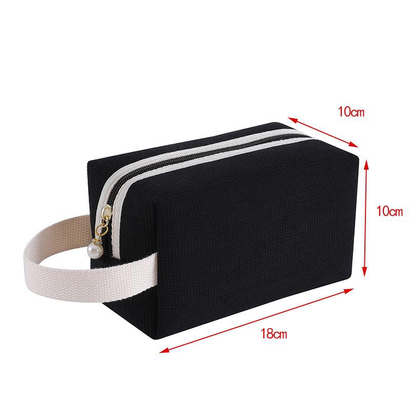 Kompakte Cord-Make-up-Tasche: Vielseitige Kosmetik- und Geldbörse mit großem Fassungsvermögen für Frauen
