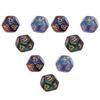 9PCS Polyhedral Dice Set Waterproof Plastic Lightweight Portable Table Gaming Dices for Travel