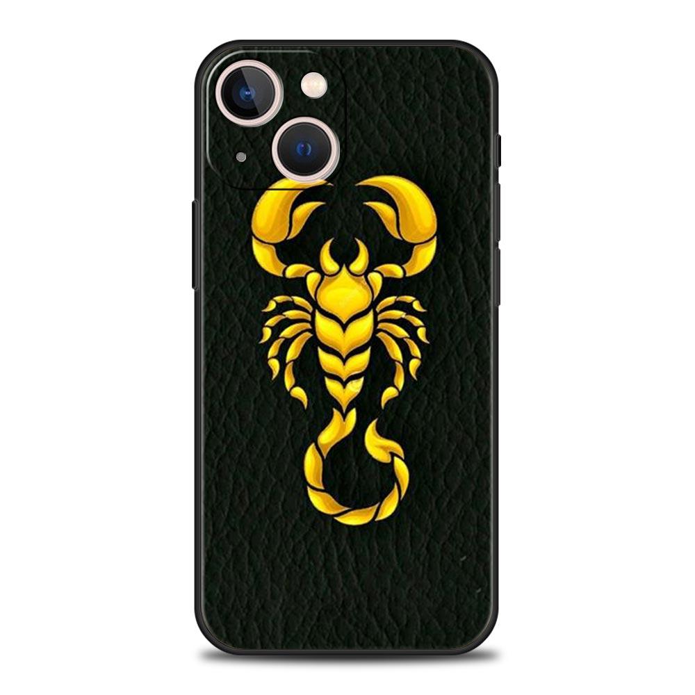 Cartoon Scorpion Phone Case For iPhone 17 16 15 Pro Max 11 12 13 14 7 8 Plus SE 2020 X XR XS Cover Soft Black