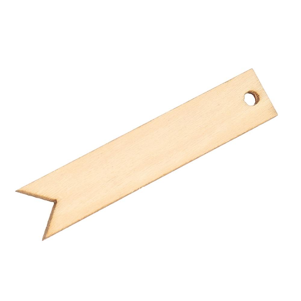100pcs With Holes Wooden Gift Tags 2.6 x 0.5 Inch Blank Wood Hanging Tags  DIY Crafts