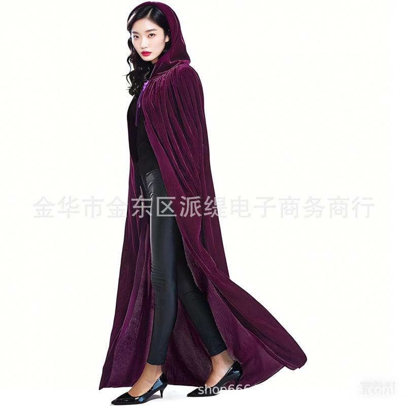 Halloween Costume Ball Dress Up Child Adult Cape Secret Velvet Golden Velvet Cape Vampire Reaper