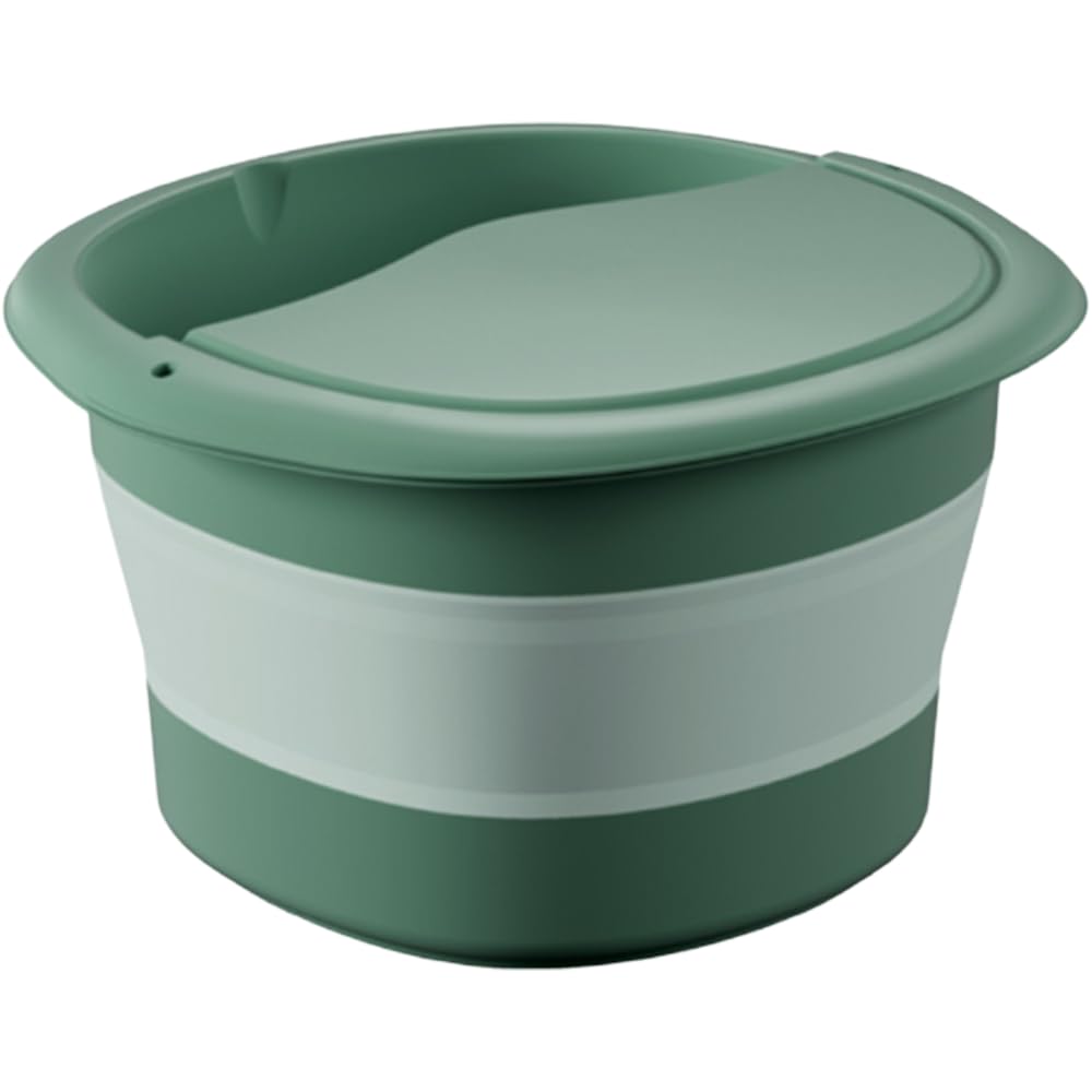 

AZNABLE Складная складная ванночка для ног Складное ведро Стильное ведро для ванночки для ног Ведро, Ванночка для ног, Крышка, (зеленый) зелёный