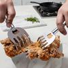 Hacher et déchiqueter facilement avec les pinces à griller en acier inoxydable