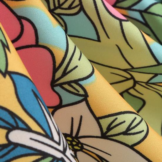 Damen-Midirock mit hoher Taille, Schleifendekor, großer Saum, Rock mit Reißverschluss, Blumendruck, plissierter Retrorock, wadenlanger Rock