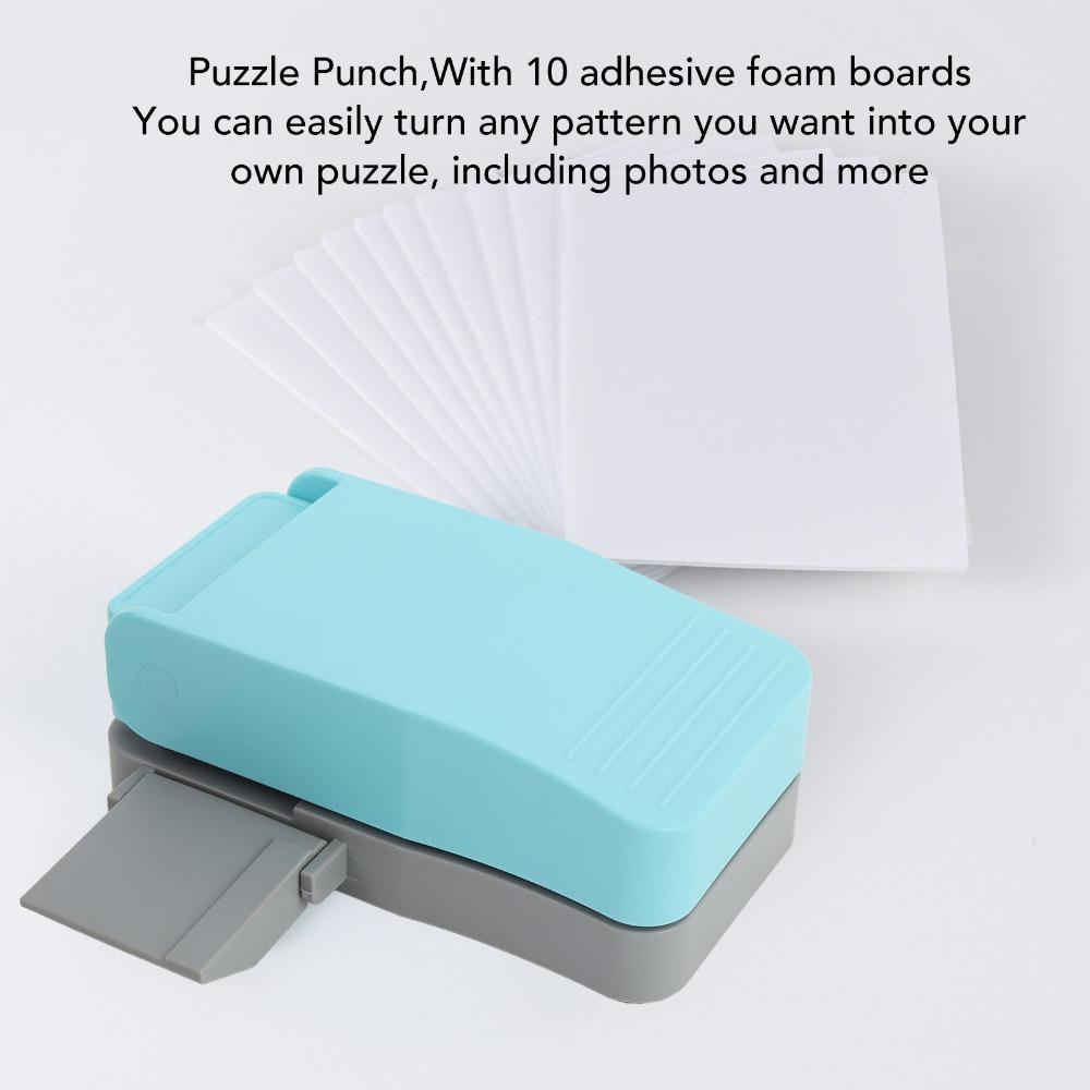Clean Cut Puzzle Punch Labor Saving Level Handle ABS Iron Puzzle Making Machine Easy To Use Blue Puzzle Cutter DIY Projects