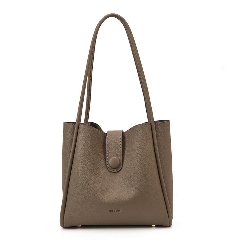

Women s Large Capacity Retro Commuter Tote Bag, Winter 2025, Soft Leather, High-end Shoulder Bag