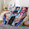 1PC Demon Slayer Kimetsu No Yaiba Patterned Flannel Blanket Suitable For All Seasons For Home Decor Warmth And Comfort Gifts Holiday Present