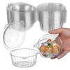 Clear PET Cupcake Boxes for Storage Use Transparent Foodgrade Cake Containers with Lids 50 Pieces