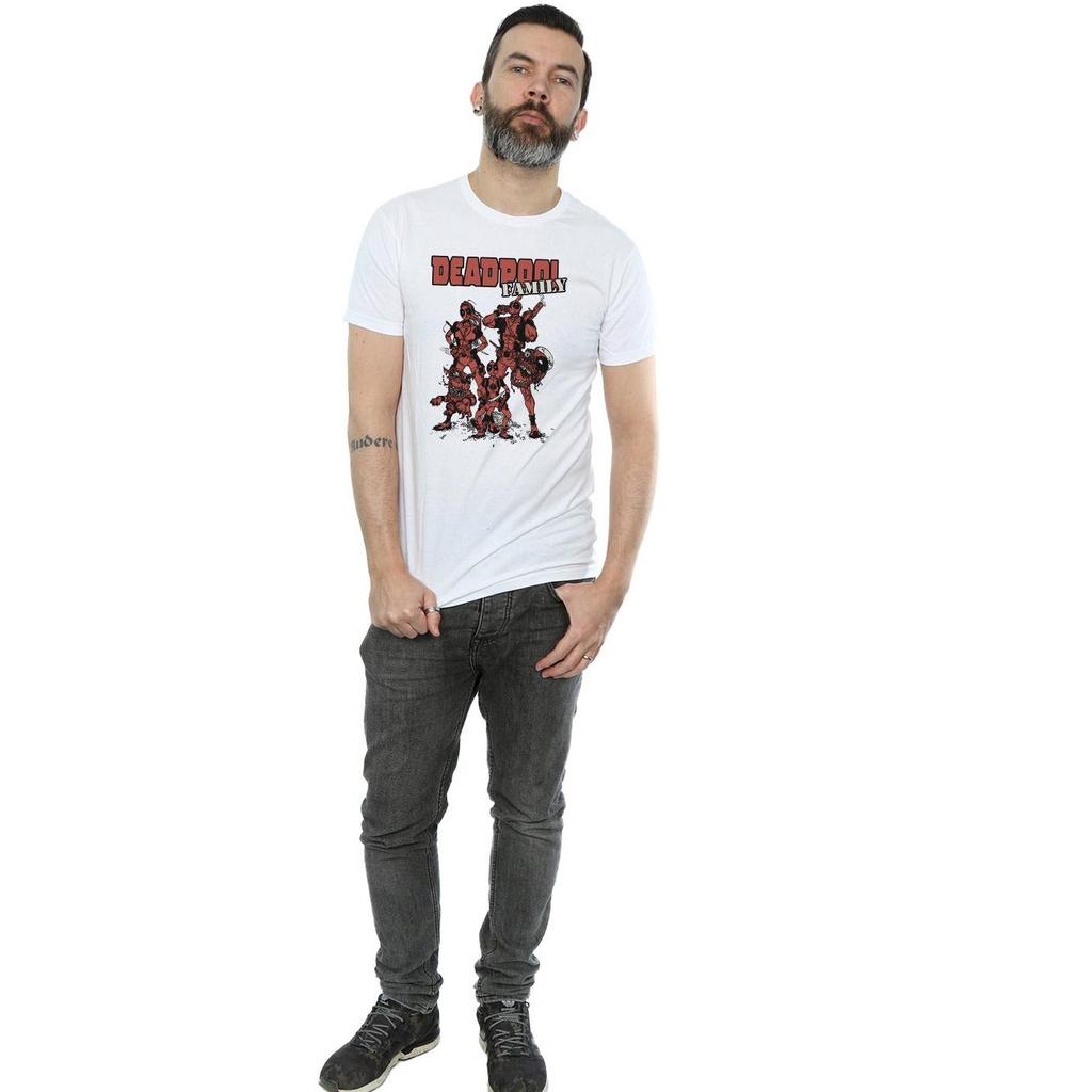 Marvel Mens Deadpool Family Group T-Shirt