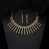 Vintage Bohemian Earrings Suit Gold Retro Clavicle Chain Personalized Ethnic Style Necklace  Party