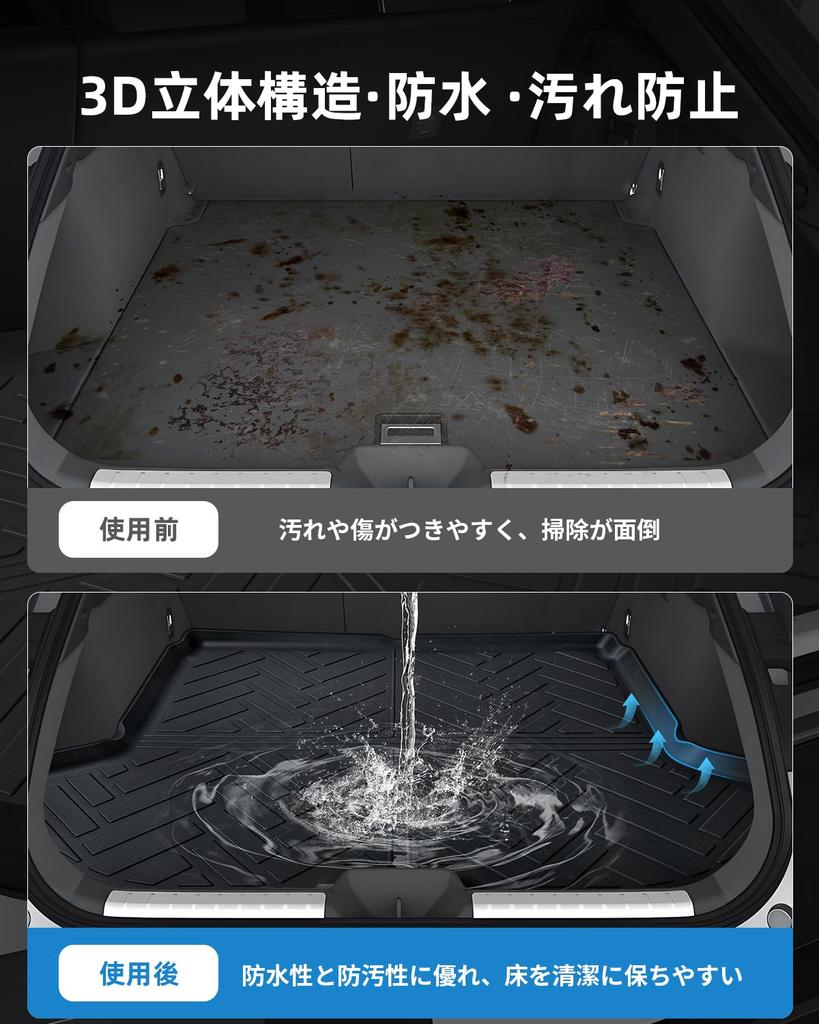 LANGBEAN Toyota Crown Sport Luggage 3D Waterproof TPE Mat for Crown Easy and Custom Interior Parts for Crown Sport Mat, Non-Slip Sport, Installation,