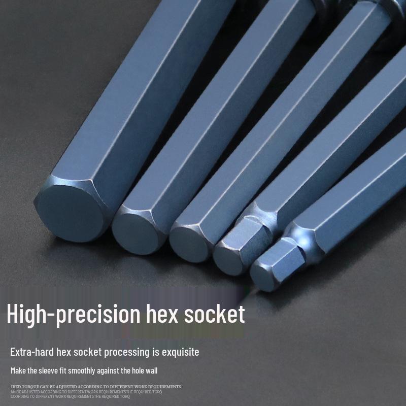 S2 Extended Hex Socket Bit & Screwdriver Set, 1/2 Electric Driver & Wrench