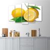 Five Piece Picture Canvas Print Fruits Lemons