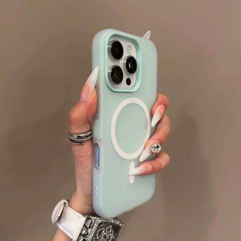 Luxury Candy Color 2 IN 1 For Magsafe Case for iPhone 17 16 15 14 Plus 13 11 12 ProMax Air Magnetic Wireless Charge Bumper Cover