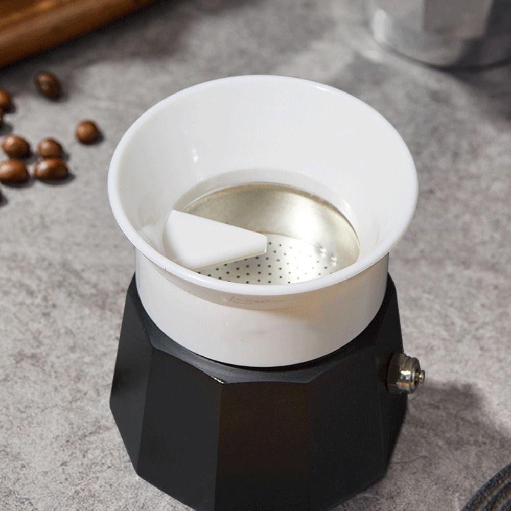 Anti-spill Powder Rotary Powder Dosing Ring Universal Coffee Pot Powder Ring Moka Pot Tamper  Cafe