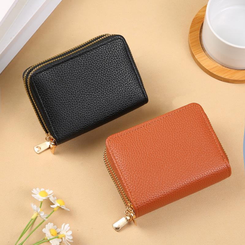 Multifunctional Card Bag Organ Card Bag Double Zipper Women's Wallet