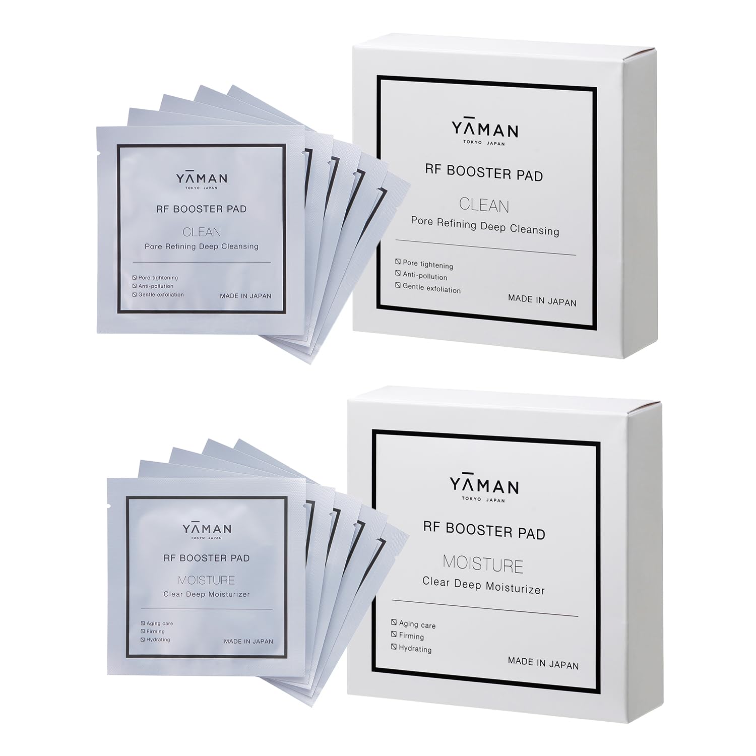 

YA-MAN RF Booster Pads for Facial Cleansing and Moisture, 15 Pads each, YRFS008