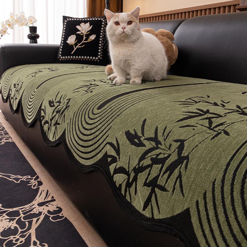 

Medieval Sofa Cushion Special-Shaped Irregular Four-Season Non-Slip Straight Row New One-Piece Seat Cushion Sub-Cover Cloth Towel 90*90cm