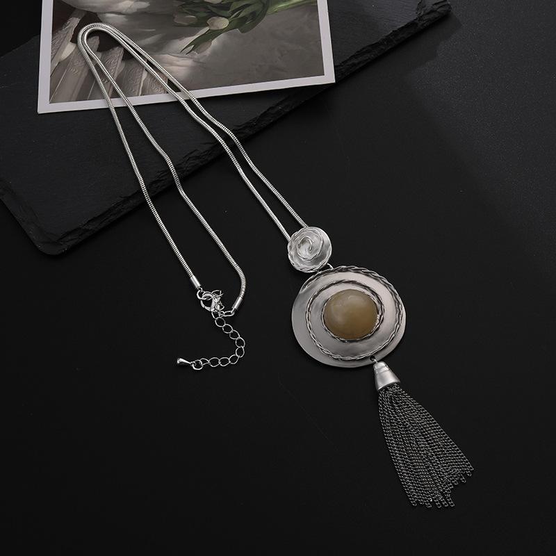 Pendant Sweater Chain Women S Alloy Tassel Long Women S Jewelry Retro Simple Versatile Necklace