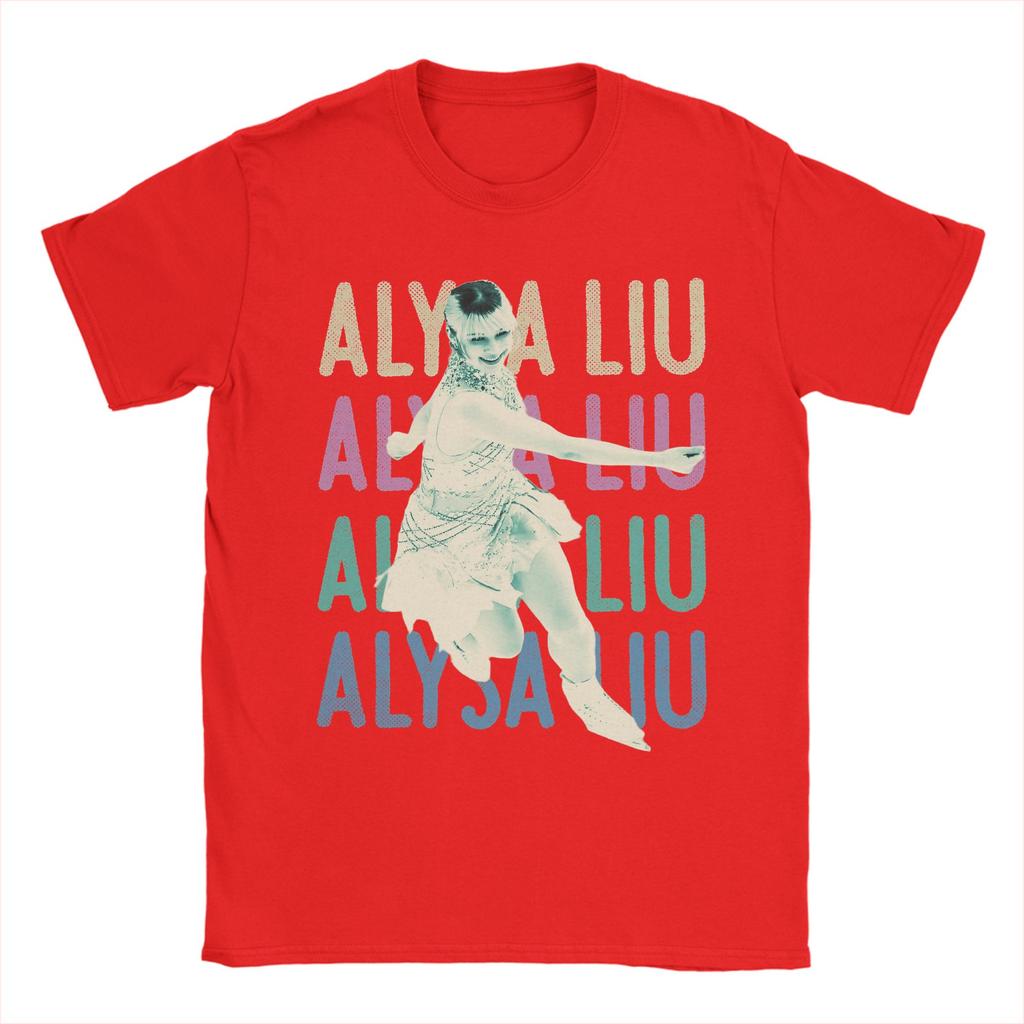 Cool Alysa Liu Figure Skating TShirt Unisex Round Neck 100 Cotton T Shirt Short Sleeve Tee Shirt Graphic Printed Clothing