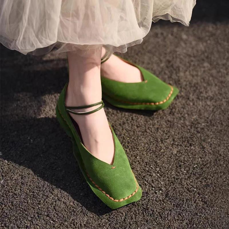 

Модные балетки Женские лоферы Обувь Квадратный носок Повседневная спортивная обувь Летние дизайнерские женские сандалии 2025 Кроссовки для ходьбы Mujer Zapatillas 35