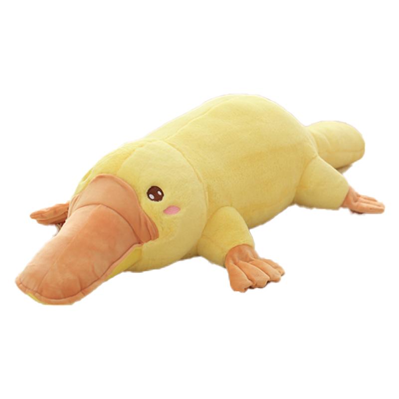 

Милая плюшевая игрушка утконос, мягкая набивная игрушка, лежащая животное-подушка, подушка для спины, игрушка-компаньон для сна для детей, подарки на день рождения для девушки 50cm жёлтый