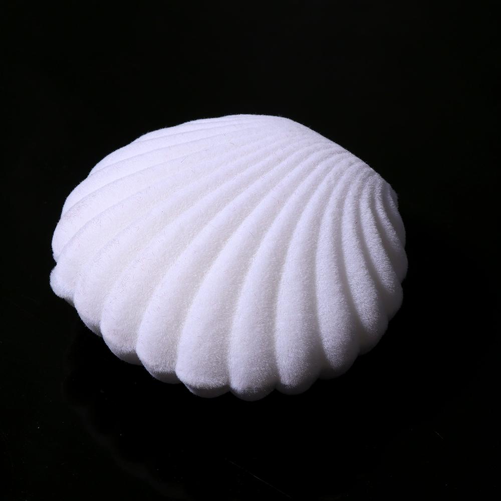 1 Piece Velvet Jewelry Box Lovely Shell Shape Gift Box Container For Wedding Earrings Necklace Bracelet Display Gift Package Box
