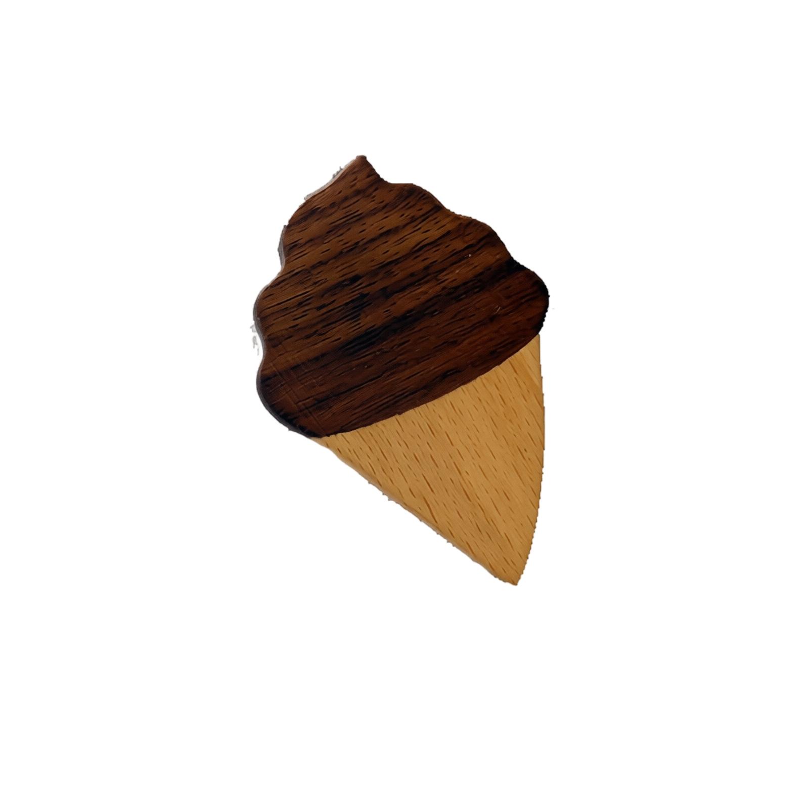 Wooden Ice Cream Cone Refrigerator Magnet Cartoon Dessert Shape Fridge Magnet Home Kitchen Decoration one size