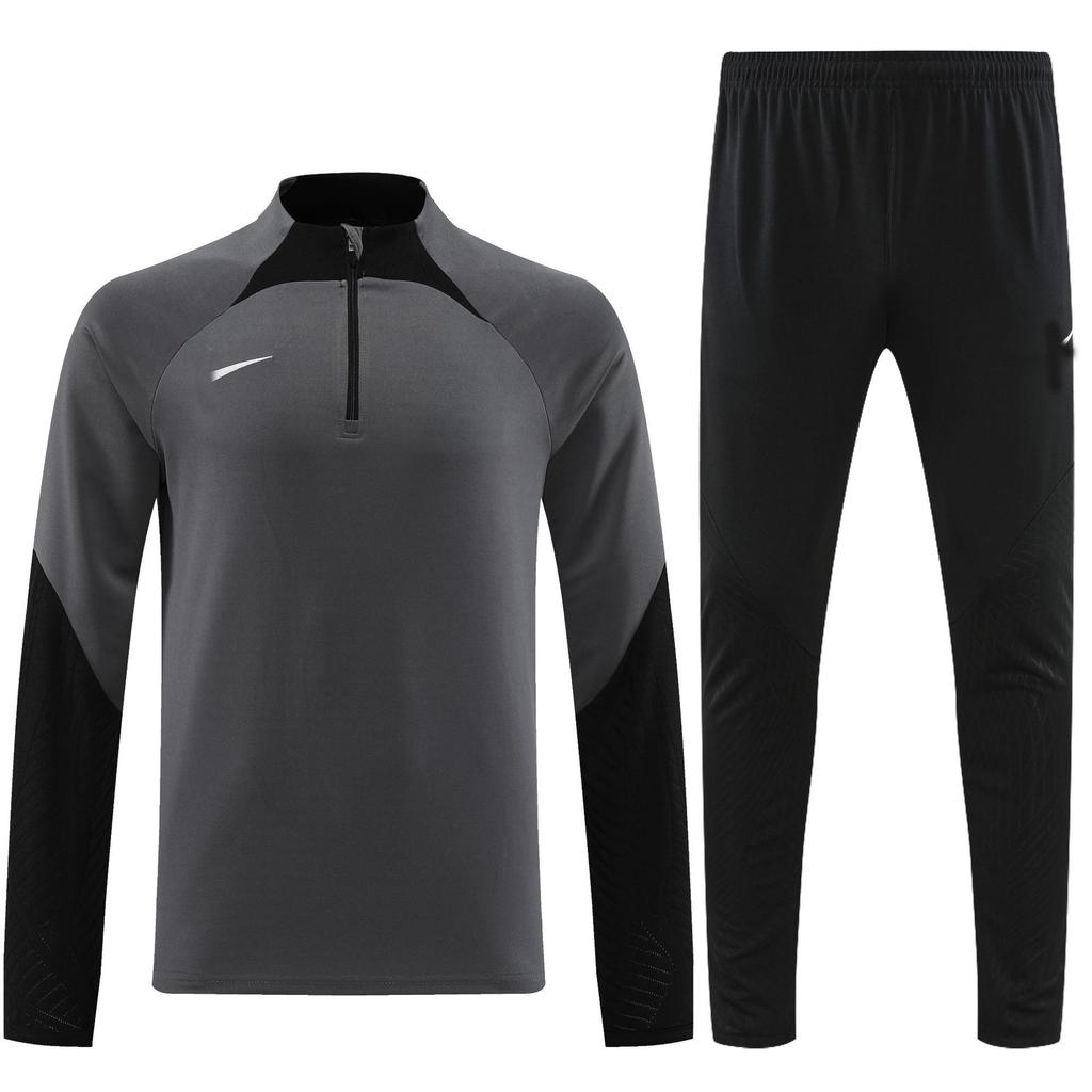 Student Team Half Zipper Long Sleeve Suit Football Training Suit Club Quick Drying Football Jersey Breathable