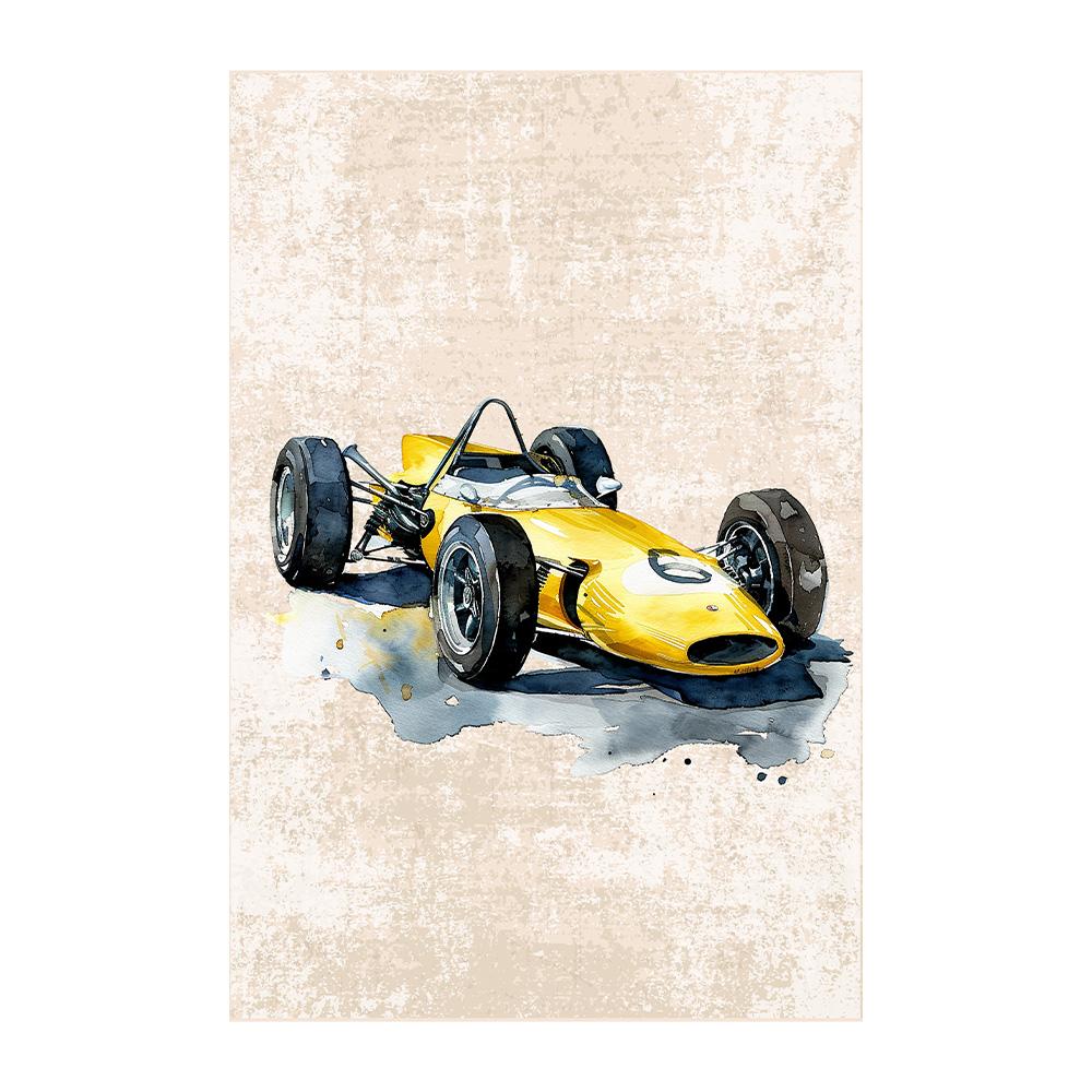 Retro F1 Racing Canvas Painting Poster Vintage Racing Car Wall Art Print for Home Decor