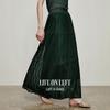Women's Pleated Draped A-line Midi Skirt
