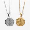 Trendy Brand Priest Faith Circle Brand Pendant Jewelry Men's Titanium Steel Necklace Women