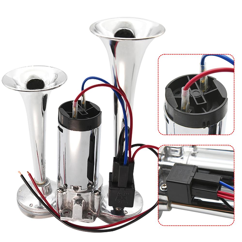 12V 24v 150dB Dual Tone Car Air Horn Kit Super Loud Trumpet Compressor For Motorcycle Car Boat Truck