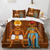 Egyptian Pharaoh Bedding Set Queen of Ancient Egypt Quilt Cover King African Tribe Exotic Civilization Polyester Duvet Cover