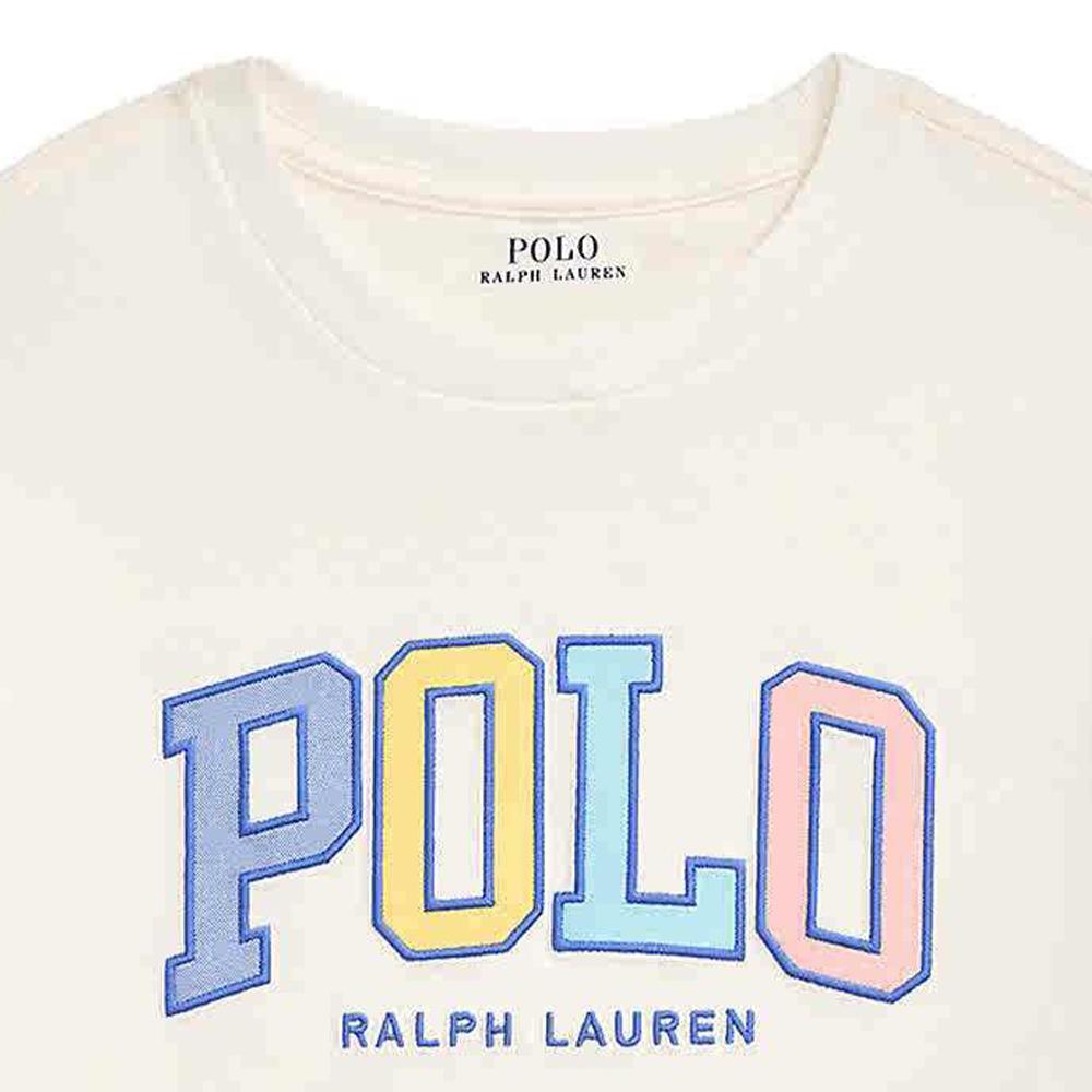 Polo Ralph Lauren Cotton Logo Crew Neck Short Sleeve T-Shirt Kids Tops Paper-White CWPOTSHY8021044-100