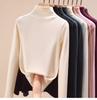 Women's Thermal Half-High Neck Brushed Long-Sleeve Base Layer Top for Autumn/Winter