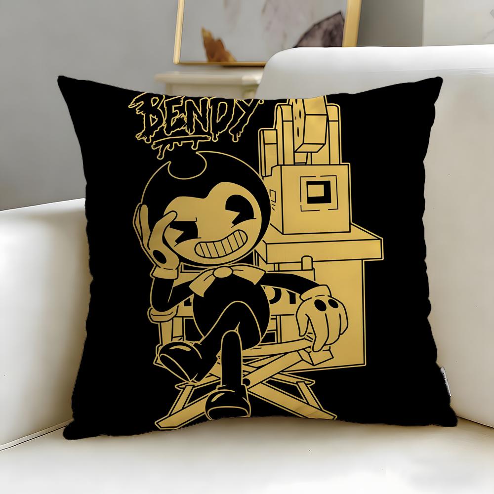 

Чехол на подушку Bendy and the Ink Machine Мягкий Легко стирающийся Наволочка Универсальный для Дивана Кровати Путешествий и Офиса 30X30cm