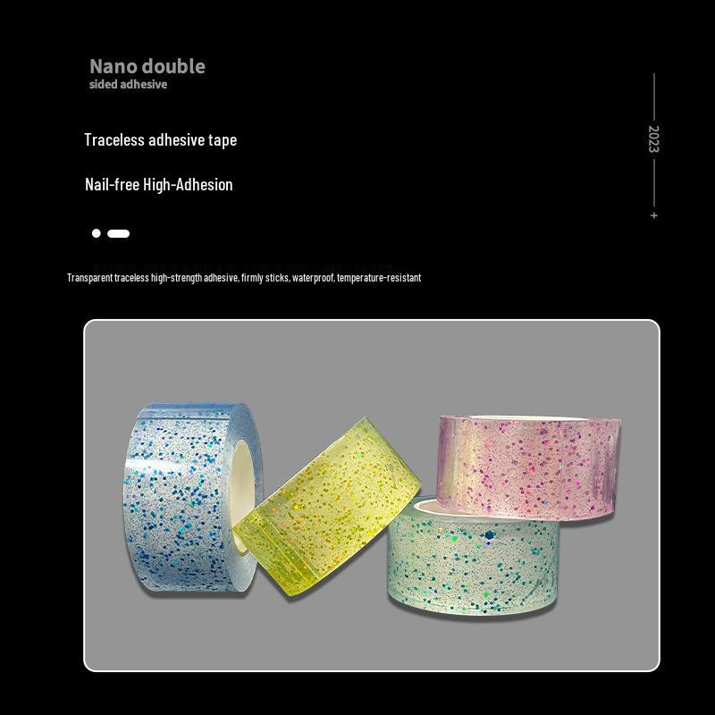 Traceless Double-Sided Nano Adhesive Tape & Bubble Squeeze Decompression Toy