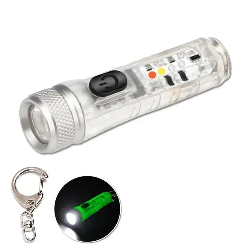USB Charging Torch High Power Camping Lantern Emergency Mini Keychain Flashlight LED Rechargeable Torch Portable Magnetic