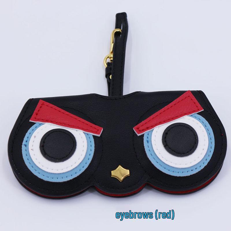 PU Leather Sunglasses Case with Hook Pendant - Trendy TikTok Style for On-the-Go