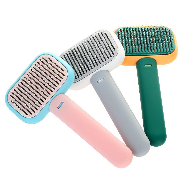 Self-Cleaning Cat Hair Removal Brush for Dogs Cats Shedding Hair Clean Grooming Comb Pet Cat Hair Removal Brushes